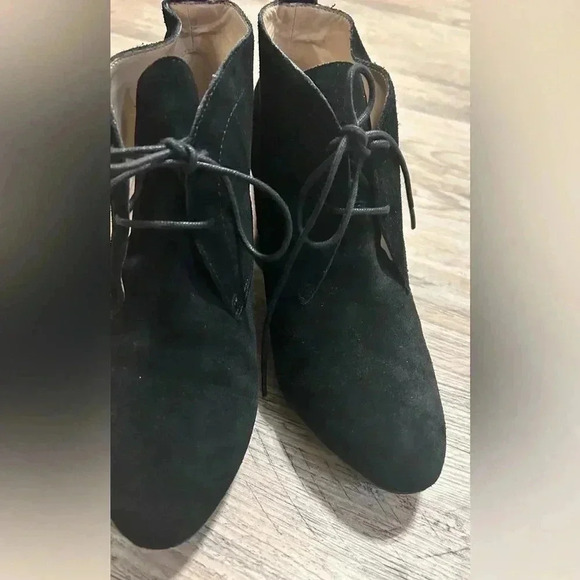 French Connection Dinah Black Suede Lace Up Boots - Picture 2 of 7